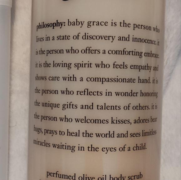 NWT!! Philosophy Baby Grace Olive Oil Body Scrub 32oz (NO PUMP) - Picture 2 of 7